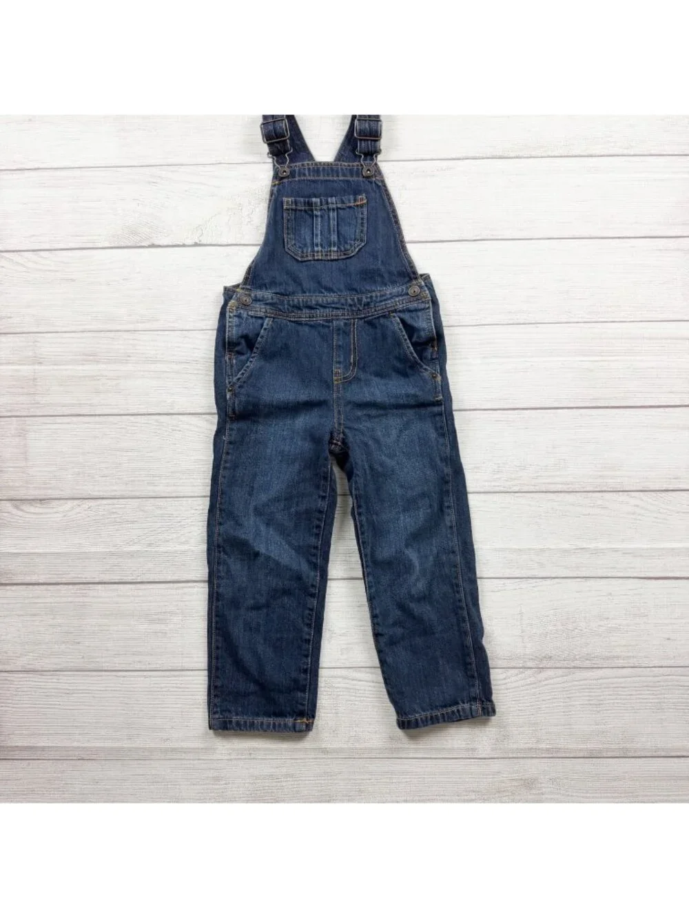 The Children's Place Denim Overalls Adjustable Straps Classic 4T